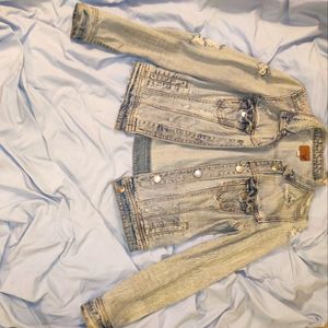 American Eagle Distressed Denim Jacket